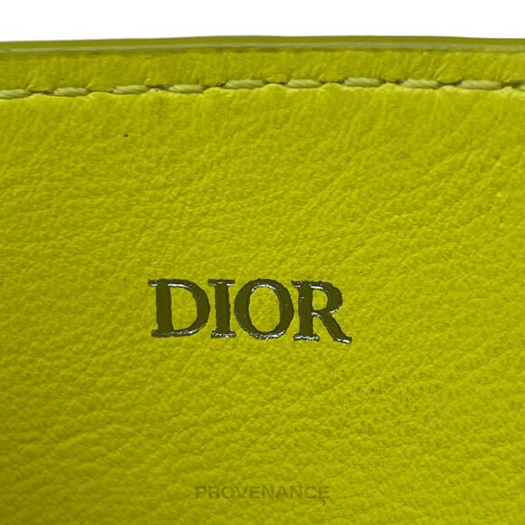 🔴 Dior Card Holder Wallet - Canary Yellow Leather - Picture 7 of 9